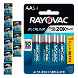 60 Pilhas Alcalinas Aa 2a Pequena Rayovac 10 Cart