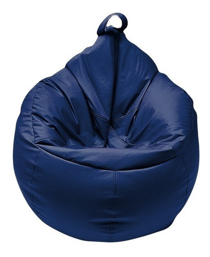 Sillón Puff Oval Adulto Soporta 120kg Confortable Azul