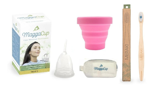Copa Menstrual Maggacup + Vaso Esterilizador + Meraki + Bols