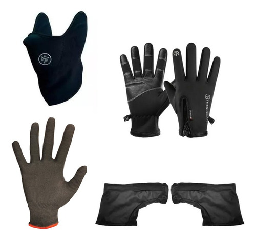 Guantes Neoprene Cierre+primera Piel +mascara +cubre Manos B