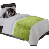 Piecera De Cama Tela Plush Y Genero Reversible 51