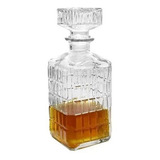 Botellón Whisky Cuadrado Whiskera Labrado 1000 Ml 