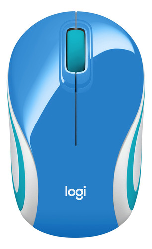 Logitech M187 Mini Mouse Inalámbrico, 2.4 Ghz Azul