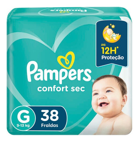 Pampers Confort Sec Fralda Descartável Tamanho G 38 Unidades