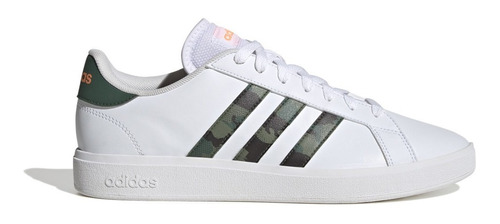 Tênis adidas Grand Court Base 2.0 Branco Verde Camo Original