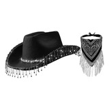 Sombrero Y Pañuelo De Vaquero Estilo Western Con Purpurina D