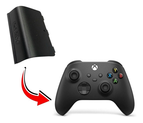 Tapa Para Portapilas Control Xbox One Series S Negra