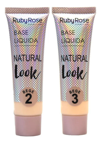 Kit 48 Base Ruby Rose Natural Liquida Hb8051 Atacado Revenda