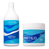 Kit Lowell Extrato De Mirtilo - Shampoo 1 L + Mascara 450g
