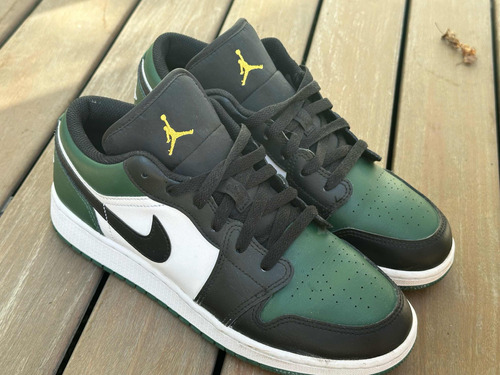 Nike Air Jordan 1 Low Green Toe 6.5 24.5 Cm