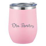 Vaso En Acero Inoxidable. Personalizado! Rosado Mate!