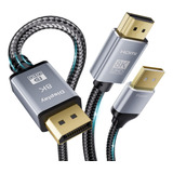 Lukfocab Cable Adaptador Hdmi 2.1 A Displayport 1.4 Hdmi A A