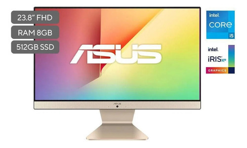 Computador Aio Asus Intel Core I5 8gb Ram 512gb Ssd 24  W11 Color Dorado Oscuro