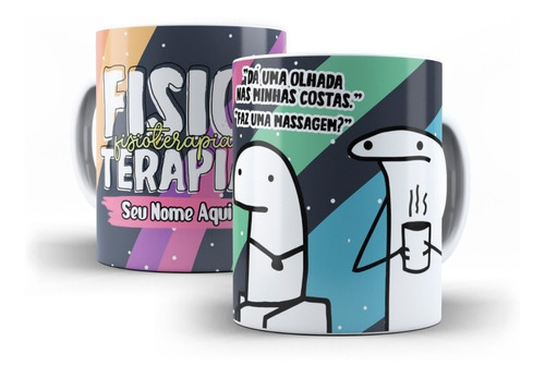 Caneca Flork Fisioterapia Xícara Fisio Personalizada C/ Nome