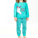 Pijama Unicornio Micropolar 2 Piezas Manga Larga Pantalón 