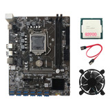 Placa Base B250c Btc Mining Con Cpu G3900, Ventilador Y Cabl