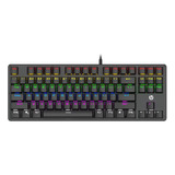 Teclado Usb Gamer Mecanico Gk200 Led Preto