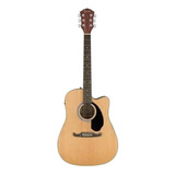 Guitarra Electroacústica Fender Alternative Fa-125ce Para Diestros Natural Nogal Brillante