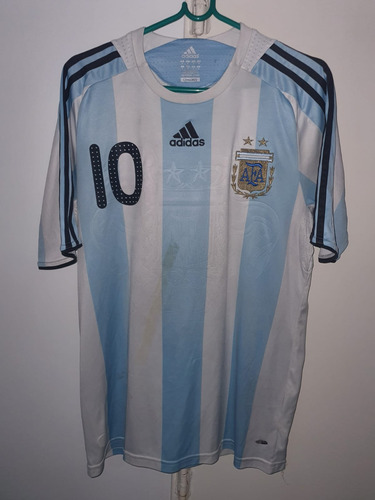 Camiseta Seleccion Argentina 2008 Titular #10 Riquelme T.m