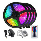 Ki Tiras Led Rgb 5050 15 Metros Control 44 Teclas Gamer Color De La Luz Multicolor