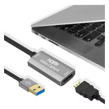 Placa De Captura De Áudio E Vídeo Hdmi Usb 3.0 1080p-- 60fps