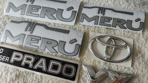 Kit Emblema Calcomana Toyota Meru Land Cruiser Vx 6 Piezas Foto 2