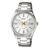 Reloj Casio Hombre Mtp-1302d-7a2vdf Plata Con Dorado Acero 