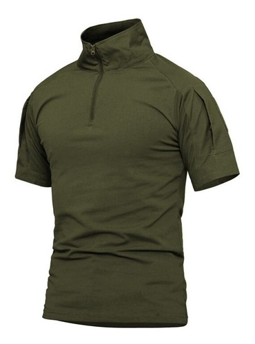 Playera Táctica Militar De Manga Corta Para Hombre, Camufla