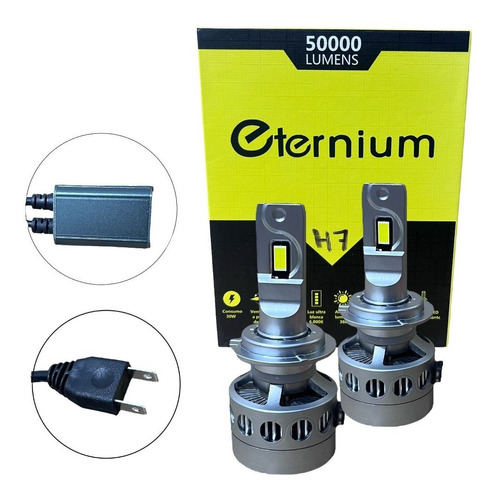 Kit De Led H7 Eternium 50000 Lumenes 30w 12-24v Chip Csp