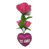 Regalo San Valentín Corazón Te Amo Con Flores Rosa Amor