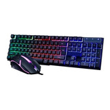 Teclado Y Mouse Gamer Aoas M-300 Negro Retroiluminado / Lhua