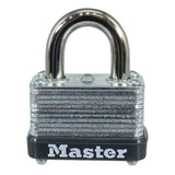 Candado Master Lock 22d Acero Laminado C/ Llave Color Gris