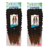 Combo 2 Cabelos Bio Orgânico Cacheado Afro Crochet Braids Cor Californiana Acobreado T1b 30