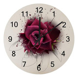 Guitong Relojes De Pared Redondos De Madera Borgoña Elemento