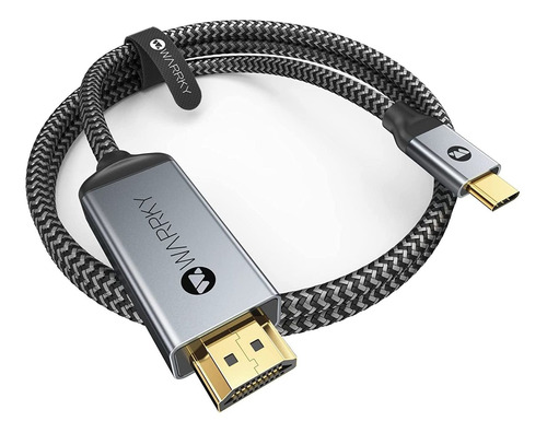 Cable Usb C A Hdmi 4k Trenzado 1.8 Metros