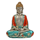 Buda Hindu Tibetano Sidarta Estátua Grande Champagne + Cores