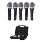 Microfone Superlux Prac5 Kit Com 5 Unidades Com Chave