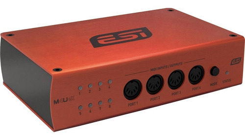 Interface Midi Usb Esi M4uex Usb 3.0 Hub 8 Puertos Color Naranja