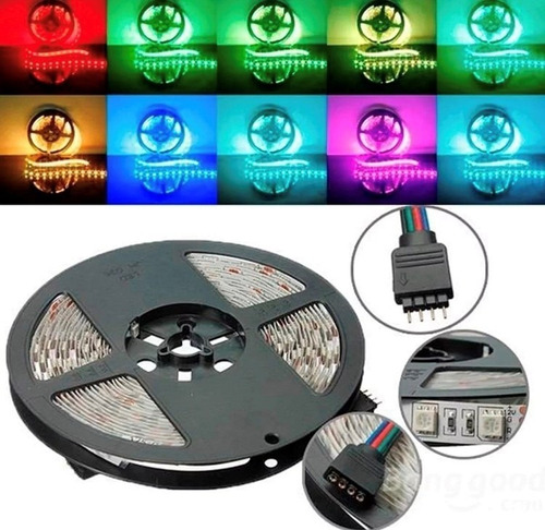 Tira Led Rgb 5050 Interior Exterior Kit Completo 5 Metros