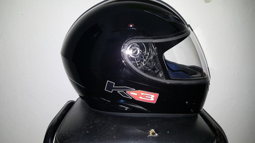 Casco Agv  K3 Integral Negro Brillante Talle L