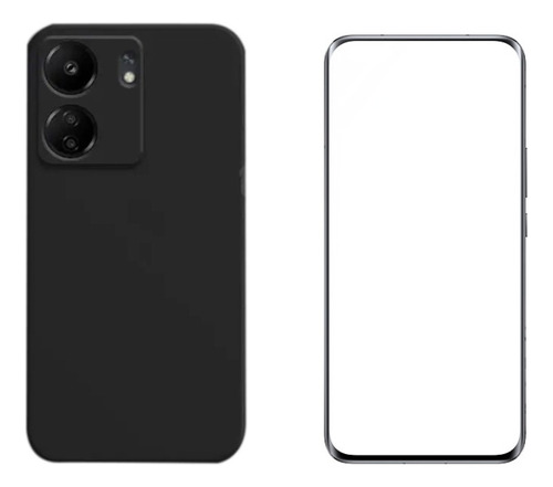 Funda Para Redmi 13c Silicona Tener Vidrio Membrana