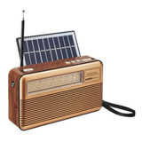 Radio Retro-adulto Mayor-am Fm Sw -solar-usb-tf-bluetooth