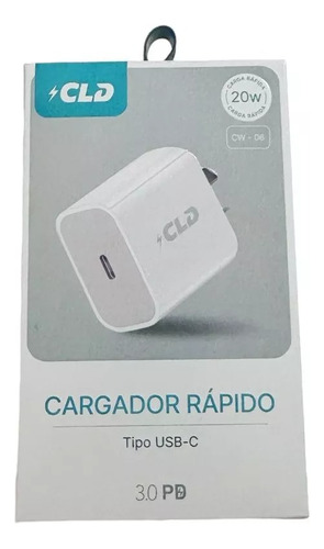 Cargador Rapido 20 W Tipo C Para iPhone Y iPad