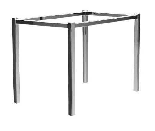 Pé Base De Mesa Berlim 6 Lugares Aço Cromado Flape 40mm