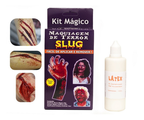 Kit Slug Maquiagem Terror E Latex 100 Ml