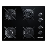 Cooktop 4 Bocas Gás Brastemp Bdd61ae Cor Preto 127v/220v