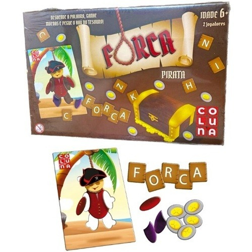 Jogo Da Forca Pirata C/ Tabul. + 90 Cartas E Aces. - Coluna