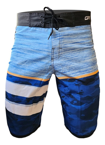 Bermuda Shorts Surf Tactel Grigo Collection Praia Piscina