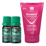 Kit 2 Óleos Essenciais De Melaleuca 10ml + 1 Maxiderm 100gr 