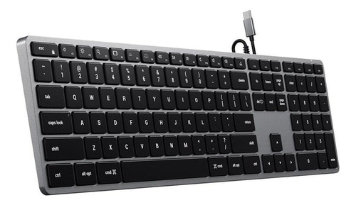 Teclado Satechi Slim St-ucsw3m Qwerty Inglês Us Cor Cinza